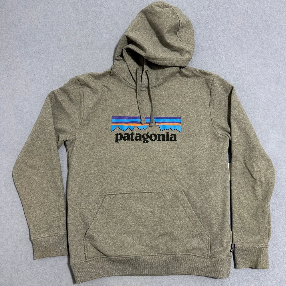 Patagonia P-6 Logo Uprisal Hoody Stretch Gravel Heather‎ Grey Mens Size Medium